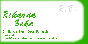rikarda beke business card